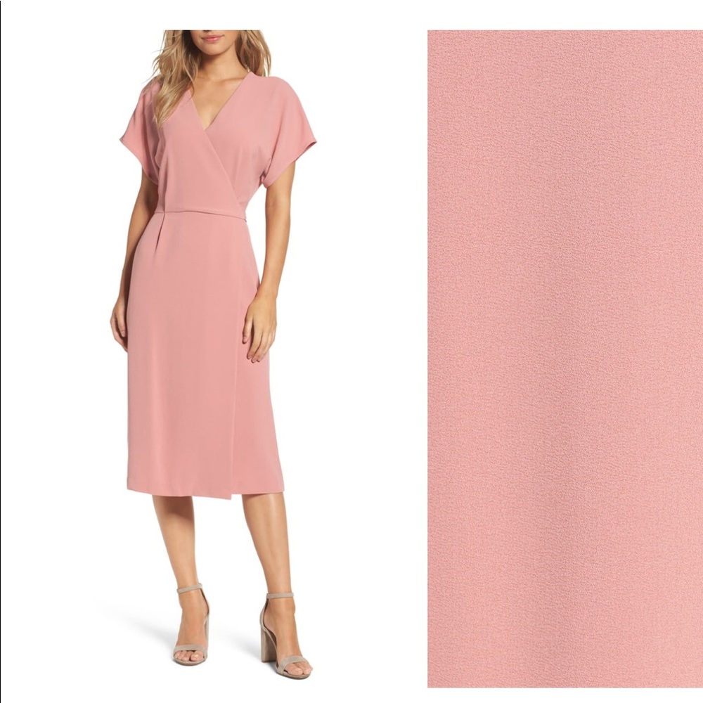 Rita Wrap Dress Dust Rose XL